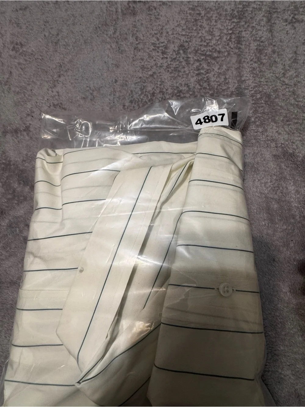 Ralph Lauren Purple Label Men's XL Green Stripe Dress Shirt Made in Italy Cotton
